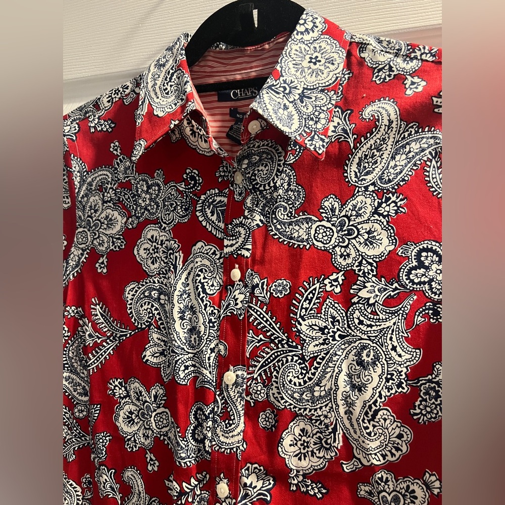 Chaps Button Down Ladies Shirt - Picture 2 of 6
